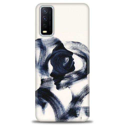 Vivo Y20S Kılıf HD Baskılı Kılıf - Adam ve Kadın + Tam Ekran Koruyucu