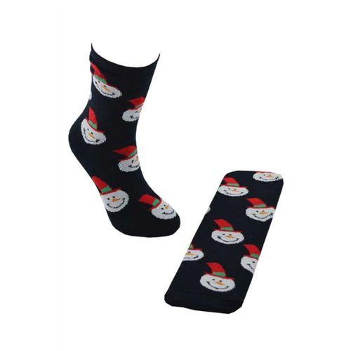 Dode Flora Çocuk Pamuk İç Havlu Kardam Adam Desenli Soket Yılbaşı Çorabı