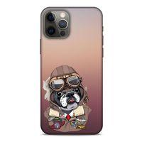 Animax Pilot Bulldog Apple iPhone 12 Pro Kılıf Desenli Silikon