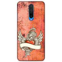 Lopard Xiaomi Poco X2 Uyumlu Kılıf Tattoo's (7) Telefon Kılıfı Kırmızı Beyaz