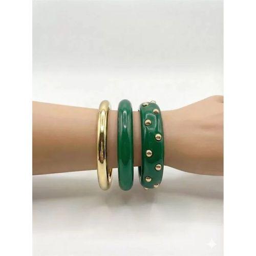 3'Lü Set Bilezik - Yeşil