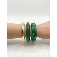 3'Lü Set Bilezik - Yeşil