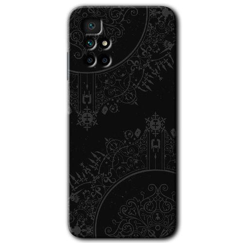 Potkal Hediye Fabrikası Xiaomi Redmi 10 Kılıf HD Desen Baskılı Arka Kapak - Siyah Mandala