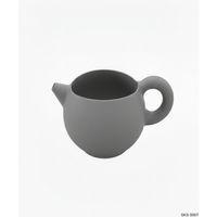 Gri Caydanlik Seklinde Mini Dekoratif Saksi 6 Cm Masa Ustu Ofis Dekoru