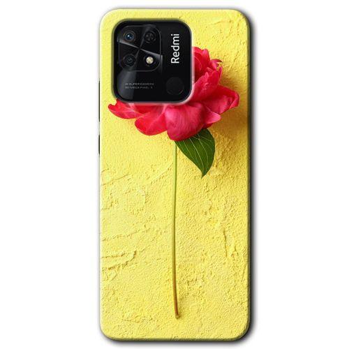 Xiaomi Redmi 10C HD Baskılı Kılıf + 9D Tam Ekran Koruyucu - Kırmızı Gül