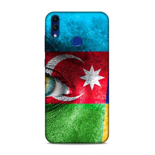 Huawei Honor 8C Uyumlu Kılıf Azarbaijan (42) Rugged Armor Kılıf Göz Bayrak