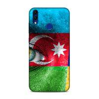 Huawei Honor 8C Uyumlu Kılıf Azarbaijan (42) Rugged Armor Kılıf Göz Bayrak