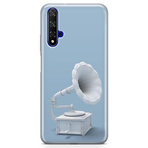 Huawei Nova 5t Kılıf Gramofon Arka Kapak Koruma Desenli Full Koruyucu