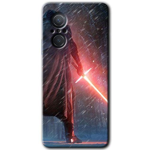 MRCİLETİSİM Huawei Nova 9 SE Kılıf HD Desen Baskılı Arka Kapak+Temperli Cam - Kylo Ren
