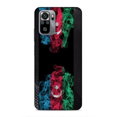 Xiaomi Redmi Note 10 Uyumlu Kılıf Azarbaijan (5) Koruma Kabı Azeri Bayrak İllustre