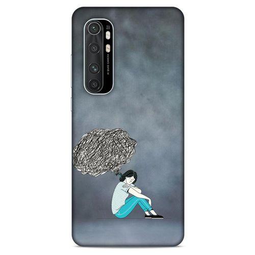 Xiaomi Mi Note 10 Lite Kılıf Depresyon (5) Koruma Kabı Fuşya