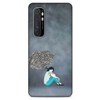 Xiaomi Mi Note 10 Lite Kılıf Depresyon (5) Koruma Kabı Fuşya