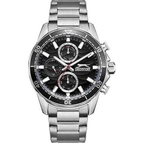 Slazenger SL.09.2434.2.02 Quartz Çelik Gri Siyah Kadran 42 mm Erkek Kol Saati