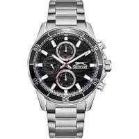 Slazenger SL.09.2434.2.02 Quartz Çelik Gri Siyah Kadran 42 mm Erkek Kol Saati
