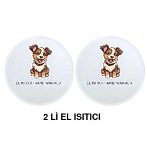 Sevimli Köpek Cep Sobası,El Isıtıcı,2 Adet Sıcak Su Torbası Pvc  9Cm