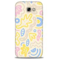 Samsung Galaxy A7 2017 / A720 Kılıf HD Baskılı Kılıf - Krem Tonları + Tam Ekran Koruyucu