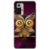 Xiaomi Redmi Note 10 Pro HD Baskılı Kılıf + 9D Tam Ekran Koruyucu - Owl Bird Branch