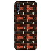 Samsung Galaxy A70s Kılıf Patchwork (19) Kılıfları Kahve Turuncu
