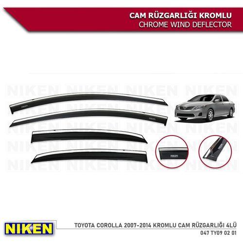 Niken Kromlu Cam Rüzgarlığı Toyota Corolla 2007-2014 ile uyumlu