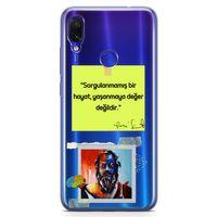 Xiaomi Redmi Note 7 Kılıf Caps Sokrates Hayat Arka Kapak Koruma Desenli Full Koruyucu
