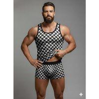 Erkek Desenli Tank Top Boxer Takım