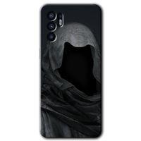 MRCİLETİSİM Oppo Reno 6 Kılıf HD Desen Baskılı Arka Kapak + Temperli Cam - Death