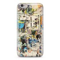 Apple iPhone 6 Plus - 6S Plus Kılıf Retro Gazete Arka Kapak Koruma Desenli Full Koruyucu