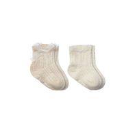 Bistyle Bistyle Fiyonklu Penye Soket Çorap 2li 10149 Bej