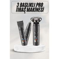 Yüksek Performanslı 3 Başlıklı Profesyonel Şarjlı Islak Ve Kuru Kullanıma Uygun