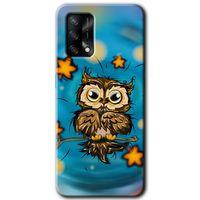 Oppo A54 Kılıf Baskılı Arka Kapak - Owl Bird Stars +Tam Ekran Koruyucu
