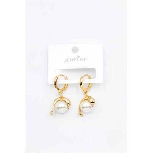 İncili Yunus Küpe - Altın