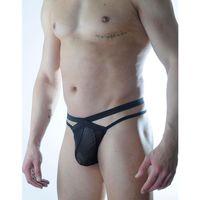 Erkek Siyah Tül Fantezi Tanga İç Çamaşırı