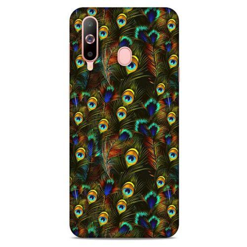 Samsung Galaxy A60 Kılıf Desenli Özel Seri Tüyler (11) Tam Koruma