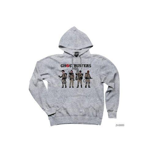 Ghostbusters Team Gri Kapşonlu Sweatshirt Hoodie