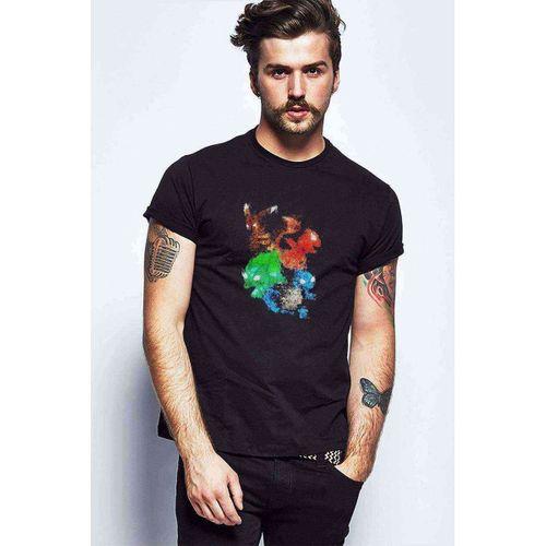 Pokemon Hd 3d Mobile Full Baskılı Siyah Erkek Tshirt