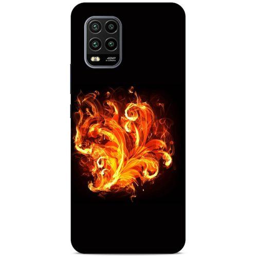 Lopard Xiaomi Mi 10 Lite Uyumlu Kılıf FireX (22) Tam Koruma Kılıfı Ateş Buket