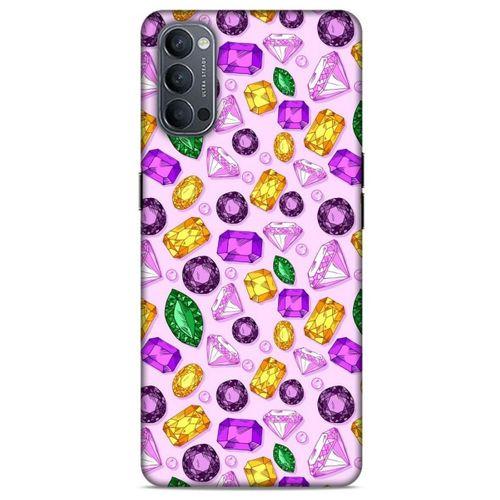 Oppo Reno 4 Kılıf Baskılı Özel Seri Taşlı (50) Shockproof Kılıf