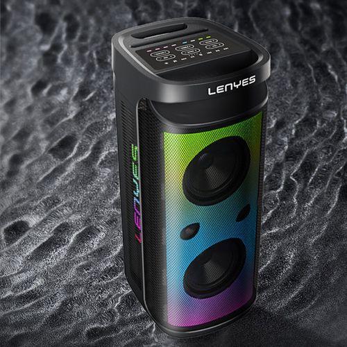 Lenyes S882 Su Geçirmez Mikrofonlu Çoklu Giriş RGB Işıklı TWS Karaoke FM Bluetooth Hoparlör v5.3 200W