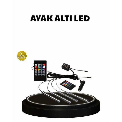 Rgb Müzik Kontrollü Araç Led Işık Seti 48 Led 12v Uzaktan Kumandalı