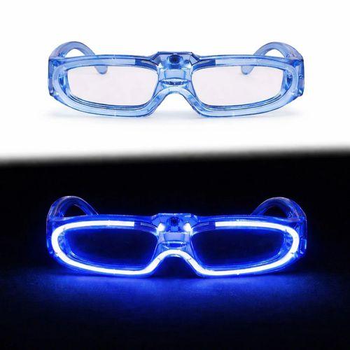 Mavi LED Işıklı Parti Gözlüğü 3 Modlu – Gece Eğlence Gözlüğü