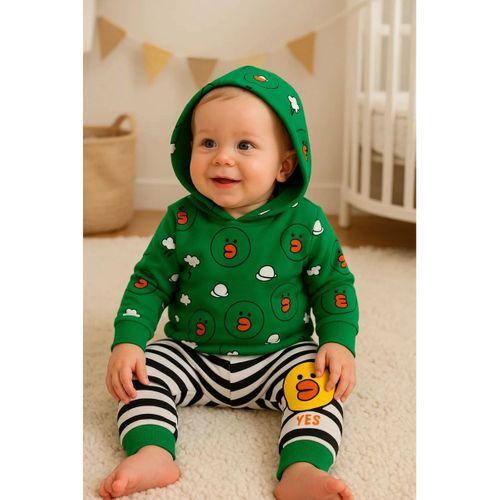 Civciv Desenli 2'li % 100 Pamuk Erkek Bebek Takımı