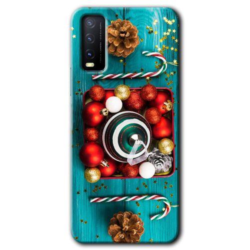 Potkal Hediye Fabrikası Vivo Y11s Kılıf HD Desen Baskılı Arka Kapak - Christmas