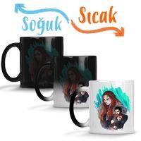 Game of Thrones Sansa e Jon Sihirli Kupa Bardak Porselen