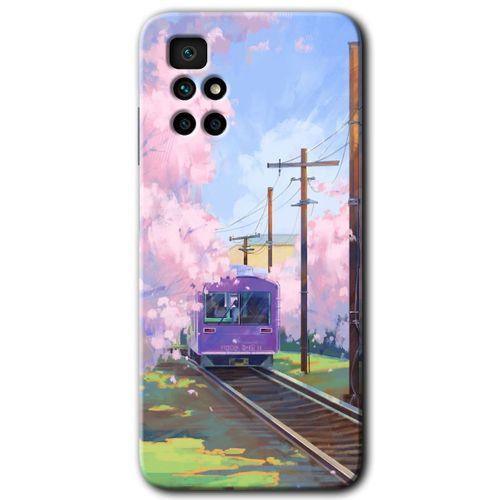 Xiaomi Redmi 10 Kılıf HD Desen Baskılı Arka Kapak + Temperli Cam - Rails Paint