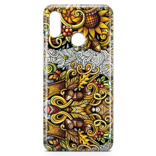 Huawei Y9 2019 Kılıf Palamut Doodle Arka Kapak Koruma Desenli Full Koruyucu