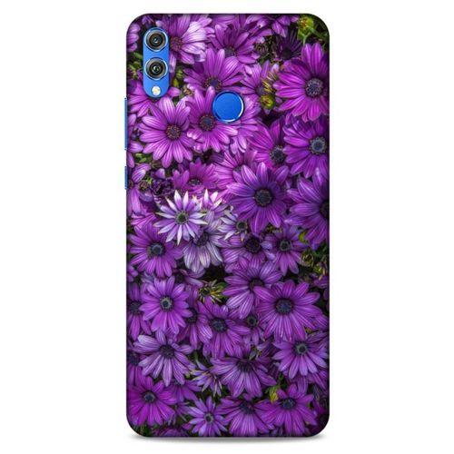 Huawei Honor 8x Uyumlu Kılıf Mor Delisi (39) Liquid Crystal Kılıf Çiçekler