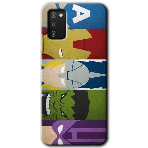 MRCİLETİSİM Samsung Galaxy A02s Kılıf Baskılı Kapak - Avengers-1 + 5D Tam Kaplayan Cam