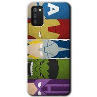 MRCİLETİSİM Samsung Galaxy A02s Kılıf Baskılı Kapak - Avengers-1 + 5D Tam Kaplayan Cam