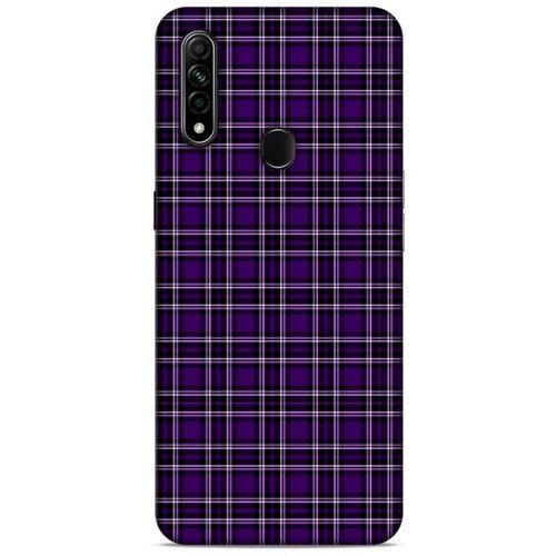 Oppo A31 Uyumlu Kılıf Mor Delisi (11) Tam Koruma Çizgili