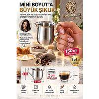 150 ml 6x6 cm Mini Sütlük Espresso Pitcher Sosluk Sürahisi 18/10 304 Paslanmaz Çelik 723667